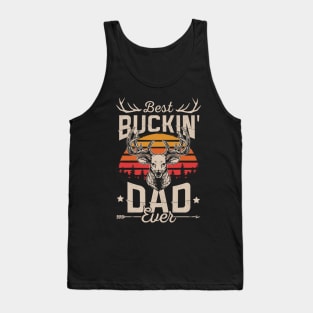 Retro Vintage Best Buckin' Dad Hunting Gift For Hunter Tank Top